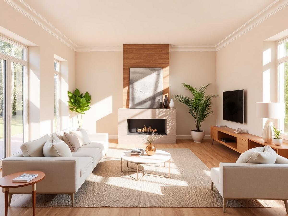Interior drawing room finish